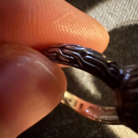 BLUE CZ SILVER COCKTAIL RING SZ 7 - Picture 7 of 12